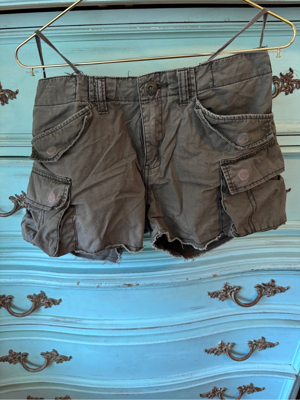Blank NYC Charcoal Utility Cargo Shorties